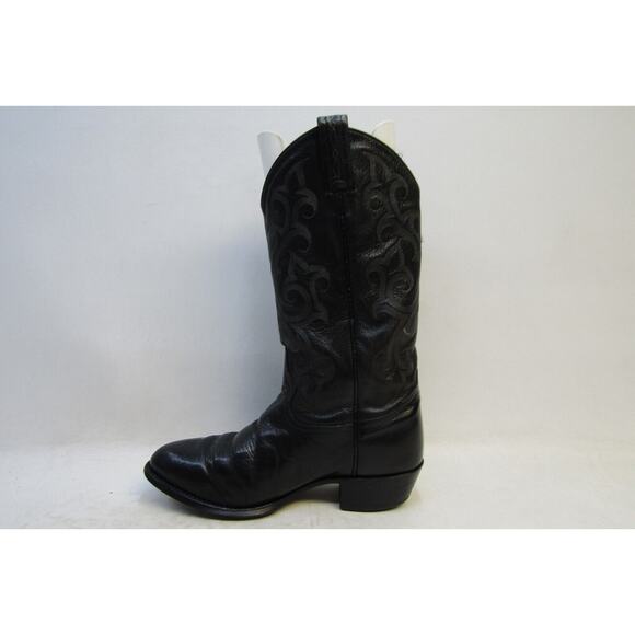 TONY LAMA Mens Size 8.5 EE Black Leather Cowboy Western Boots main image 11